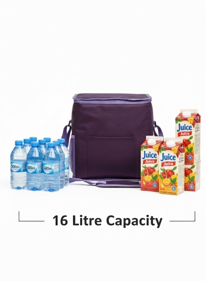 هابي هوم حقيبة تبريد معزولة بسعة 16 لتر – حقيبة غداء حرارية من مادة الجينز مع بطانة ألمنيوم لحفظ الطعام والمشروبات، حقيبة تبريد خفيفة وعملية مع مقبض، مثالية للنزهات، السفر، التسوق، المدرسة أو الأنشطة الخارجية، تحافظ على وجباتك ومشروباتك باردة، حقيبة حرارية أنيقة - Image 5